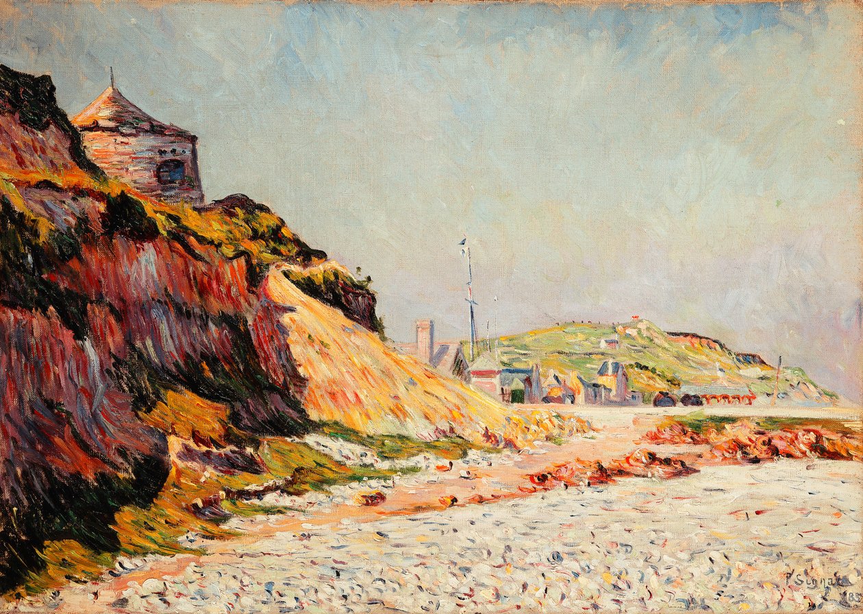 7月14日，在比森港口（Port-en Bessin）；贝辛港，1883年7月14日 作者 保罗·西尼亚克