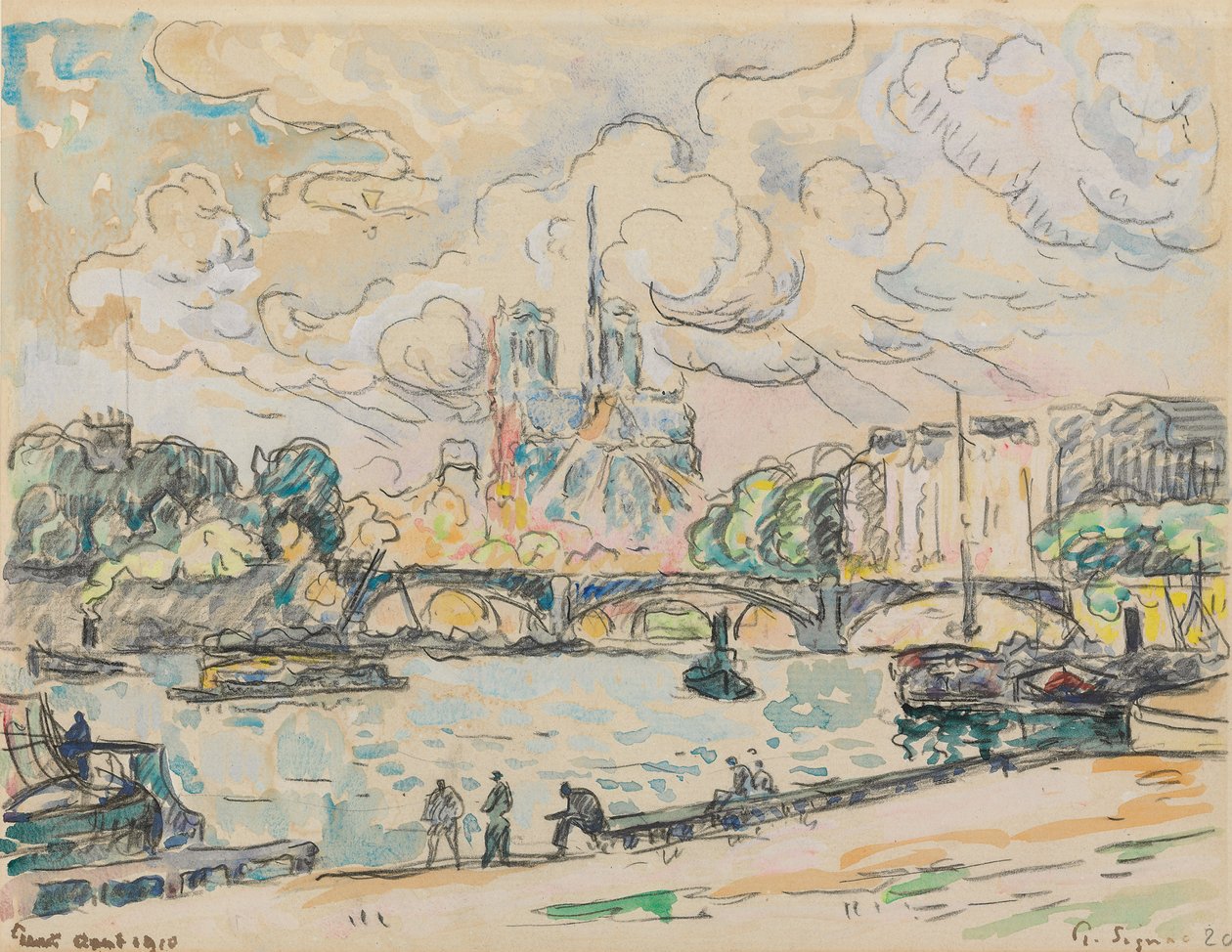 Quai d“ Austerlitz，1910年 作者 保罗·西尼亚克