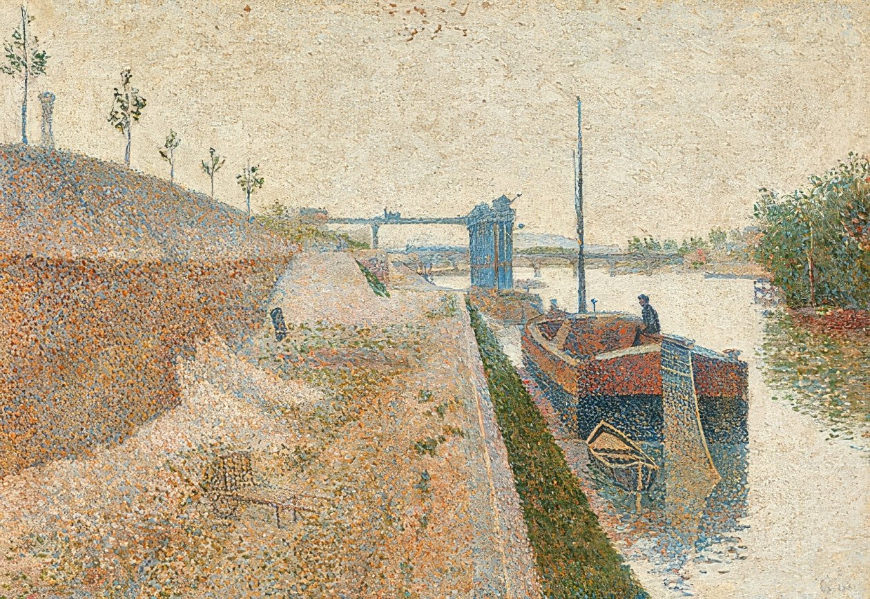 Quai de Clichy。 1887年 作者 保罗·西尼亚克