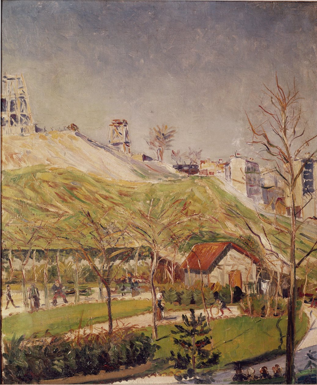 圣皮埃尔广场和蒙马特山。 Paul Signac (1863-1935) 的绘画 作者 保罗·西尼亚克