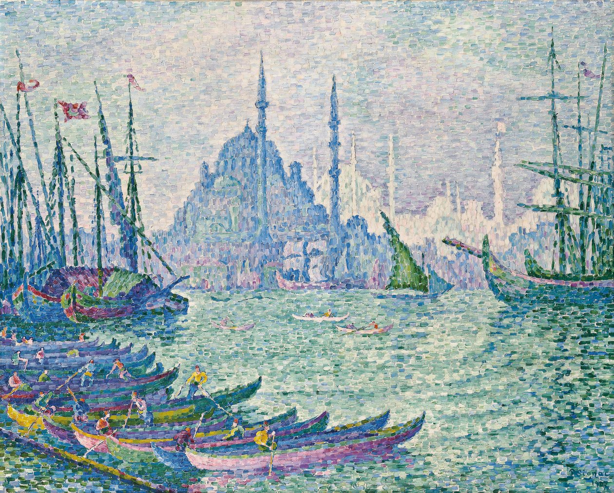 金角尖塔； La Corne d“ Or，Le Minarets，1907年 作者 保罗·西尼亚克