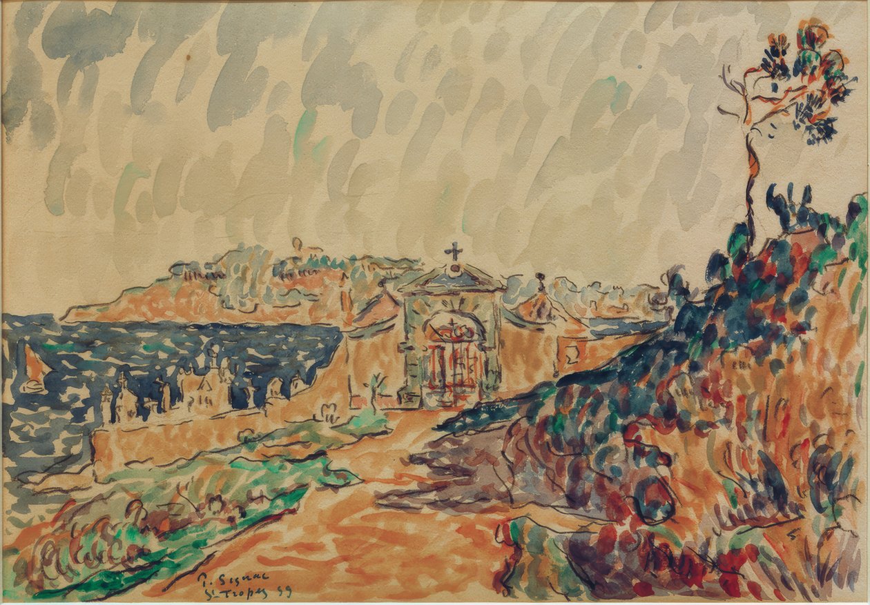 Vue de la baie de Saint-Tropez 作者 保罗·西尼亚克