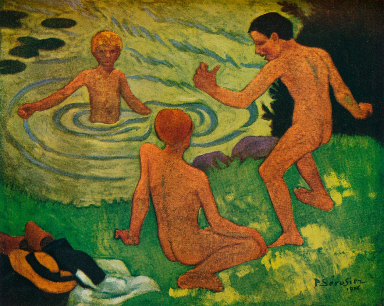 男孩沐浴，1906年 作者 保罗·塞鲁西耶