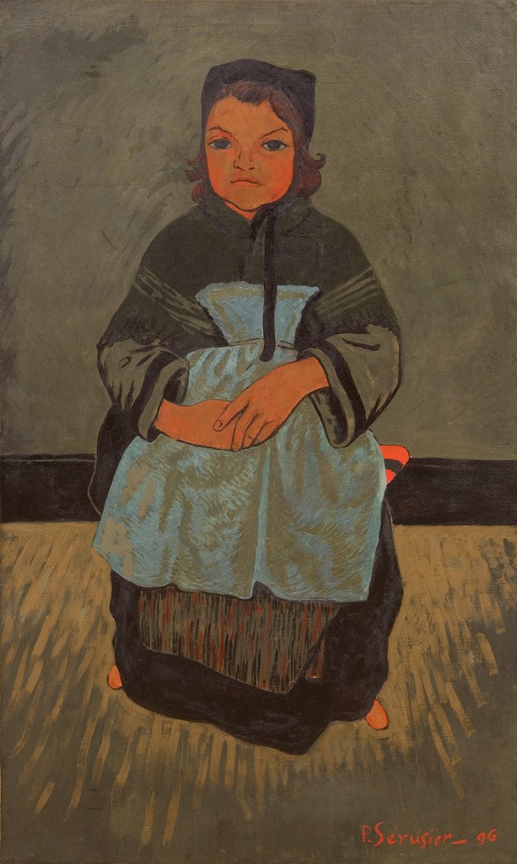 布列塔尼的女孩玛丽·弗朗西耶（Marie Francisaille），1896年。 作者 保罗·塞鲁西耶