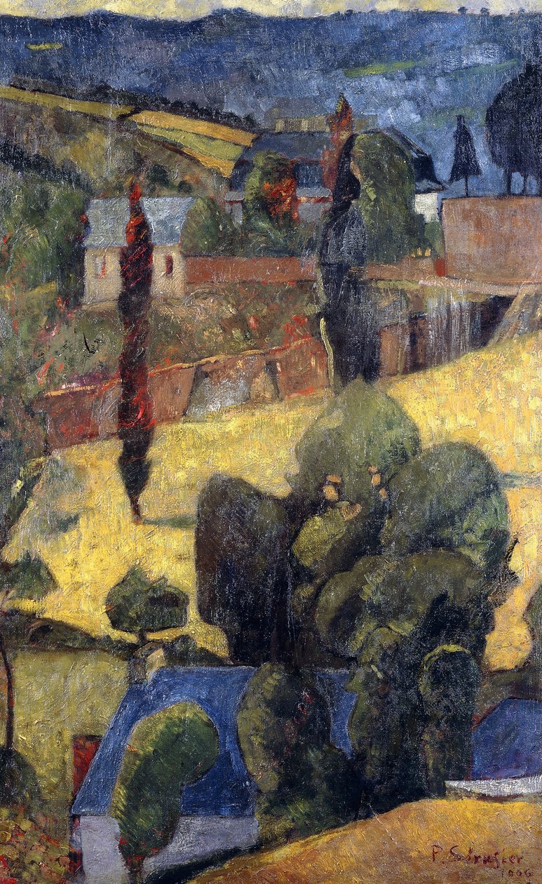 景观;风景，1906年 作者 保罗·塞鲁西耶