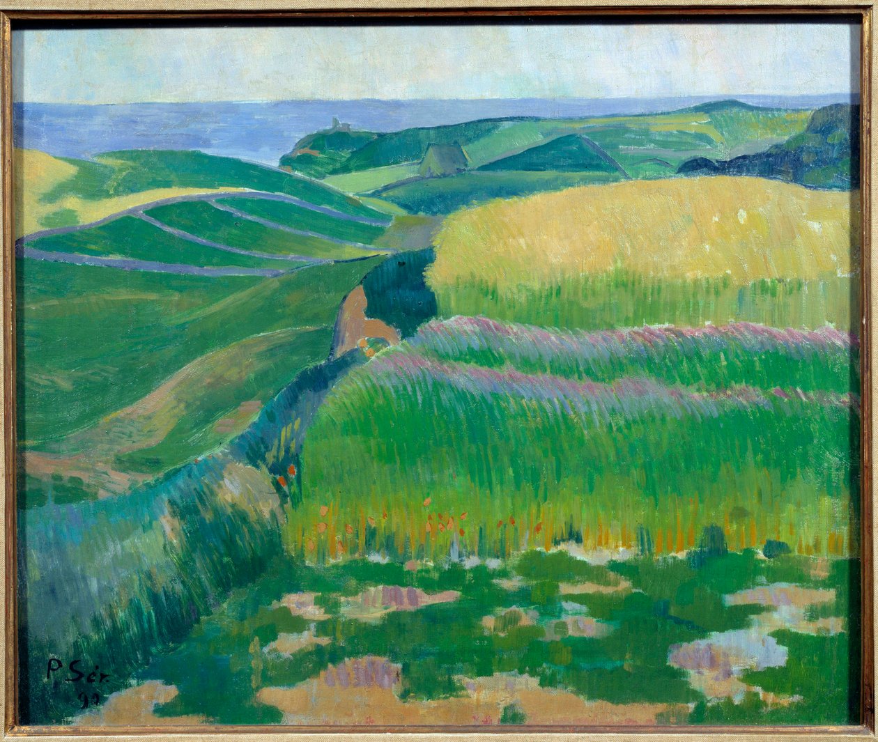 Les bles sont vert au Pouldu 画作 Paul Serusier (1863-1927) 1890 布列斯特，Musee des Beaux Arts 作者 保罗·塞鲁西耶