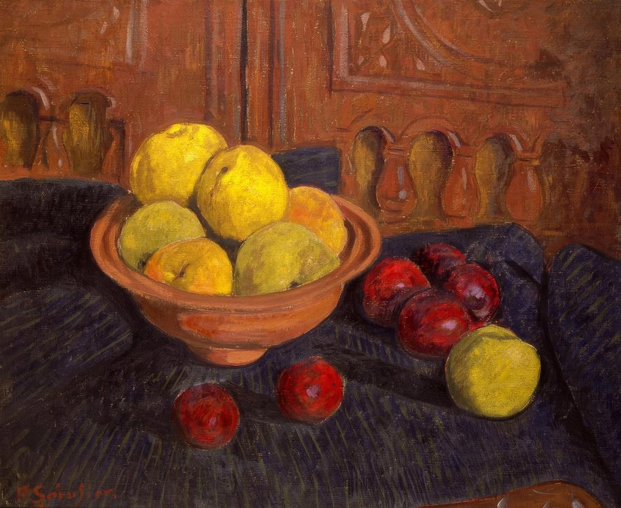 塞鲁西耶，《苹果静物画-油画》，1915年 作者 保罗·塞鲁西耶