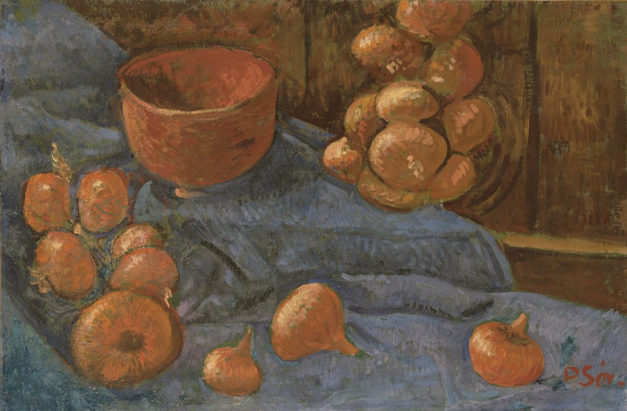 静物与洋葱，c.1896 作者 保罗·塞鲁西耶