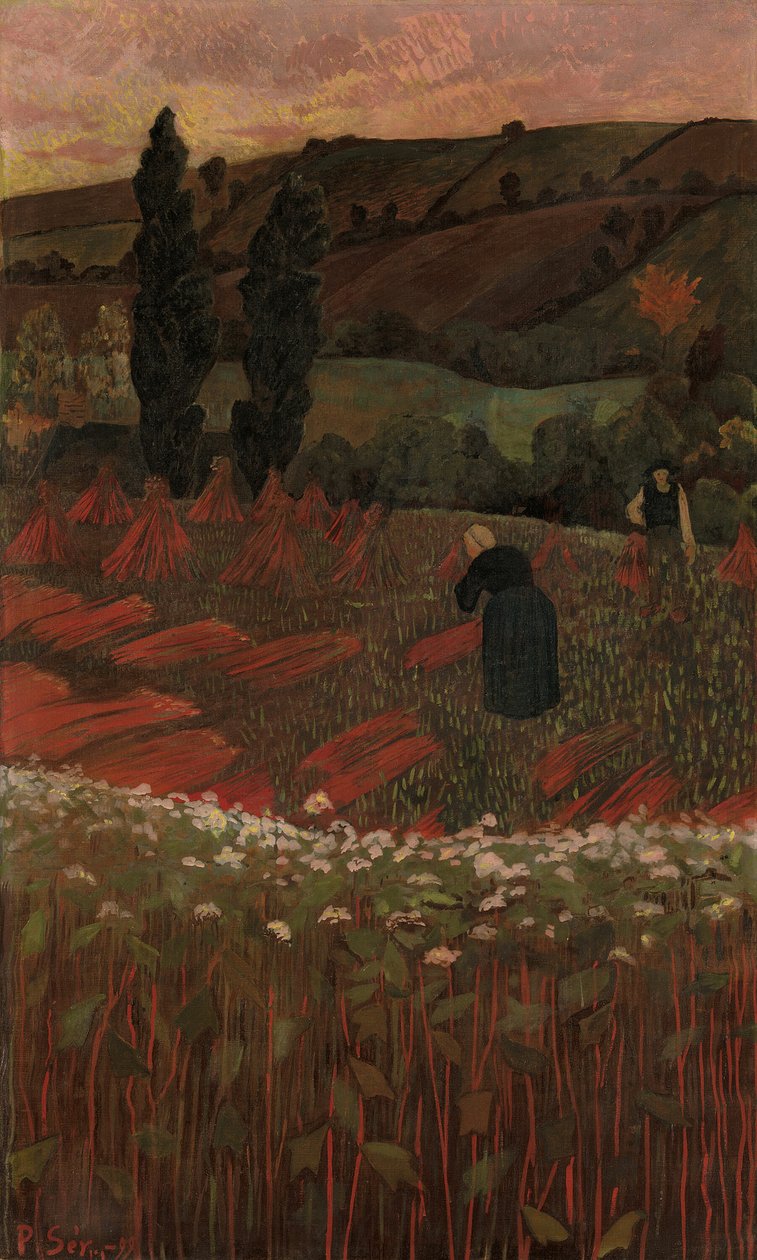 荞麦的收获》，1899年。 作者 保罗·塞鲁西耶