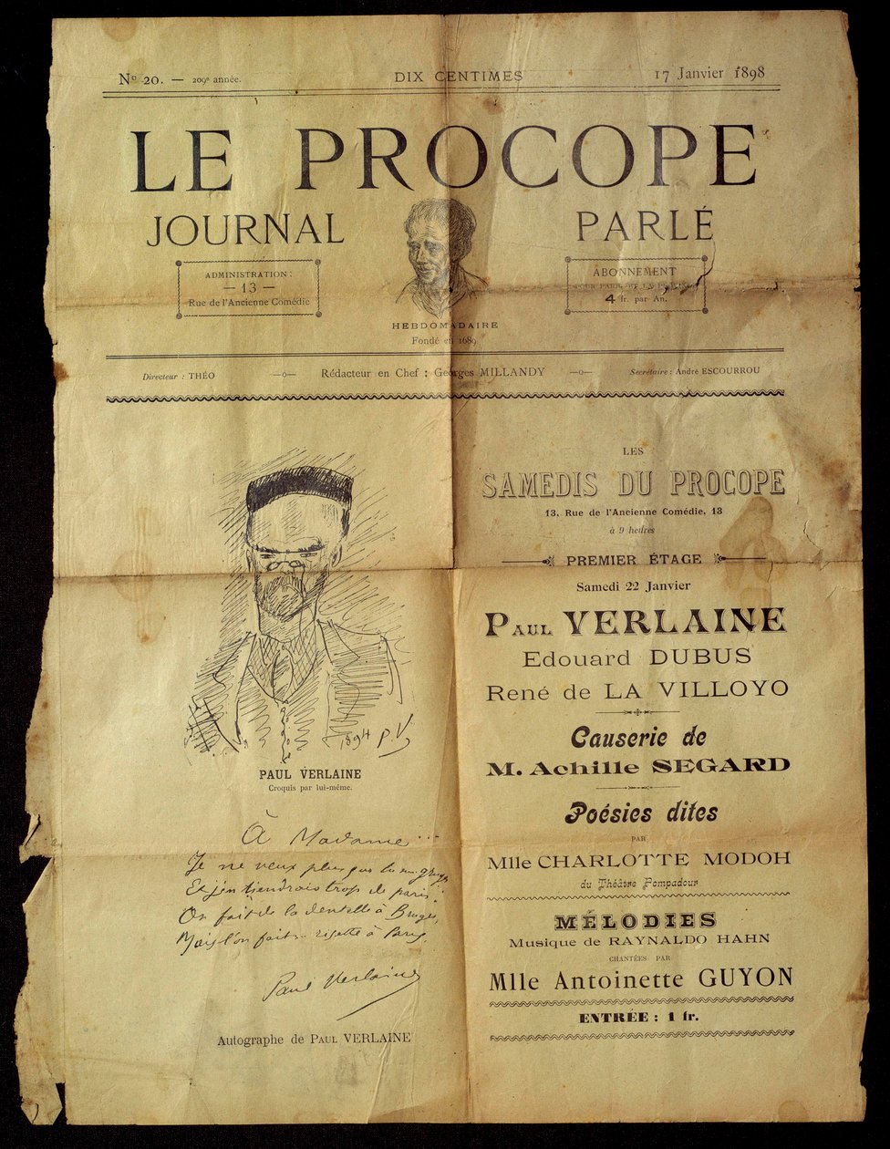 Journal du Procope，巴黎咖啡馆 作者 保罗·韦兰（Paul Verlaine）