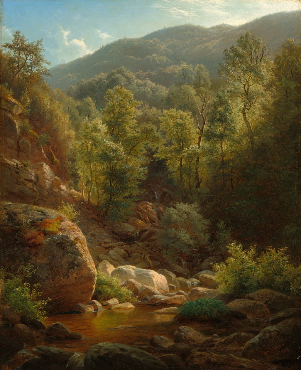 卡茨基尔山的场景，1858年。 作者 保罗·韦伯