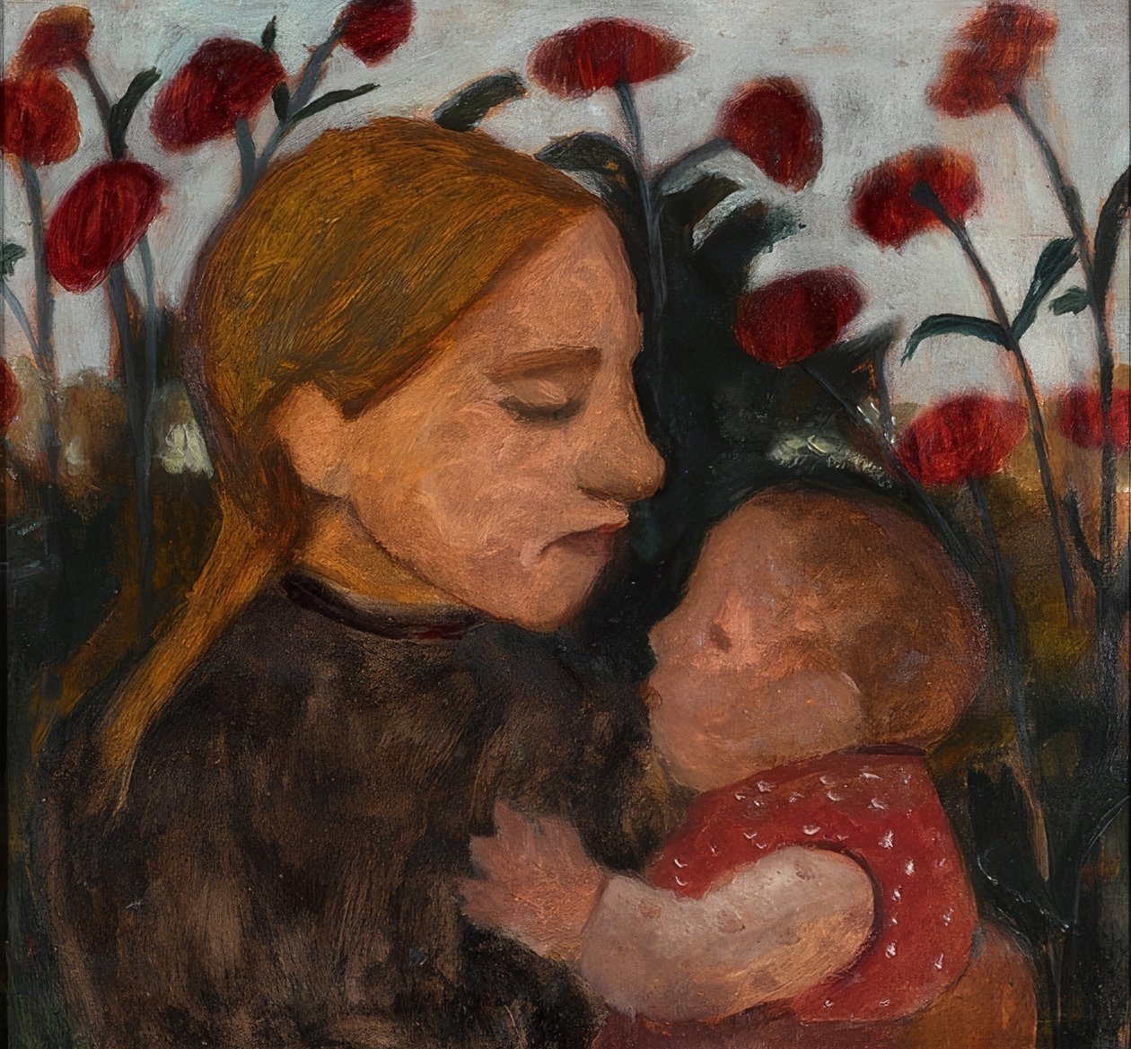 有孩子的少妇。 1902年 作者 宝拉·莫德森·贝克尔