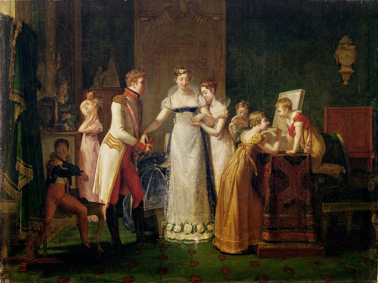 奥地利的Marie-Louise（1791-1847）1810年3月13日，1812年在维也纳告别她的家人 作者 宝琳·奥祖（Pauline Auzou）