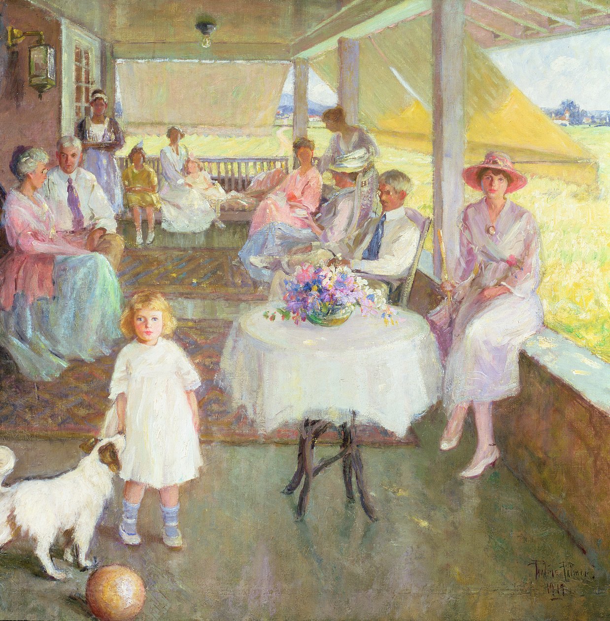 家庭聚会，1919年 作者 宝琳·帕尔默（Pauline Palmer）