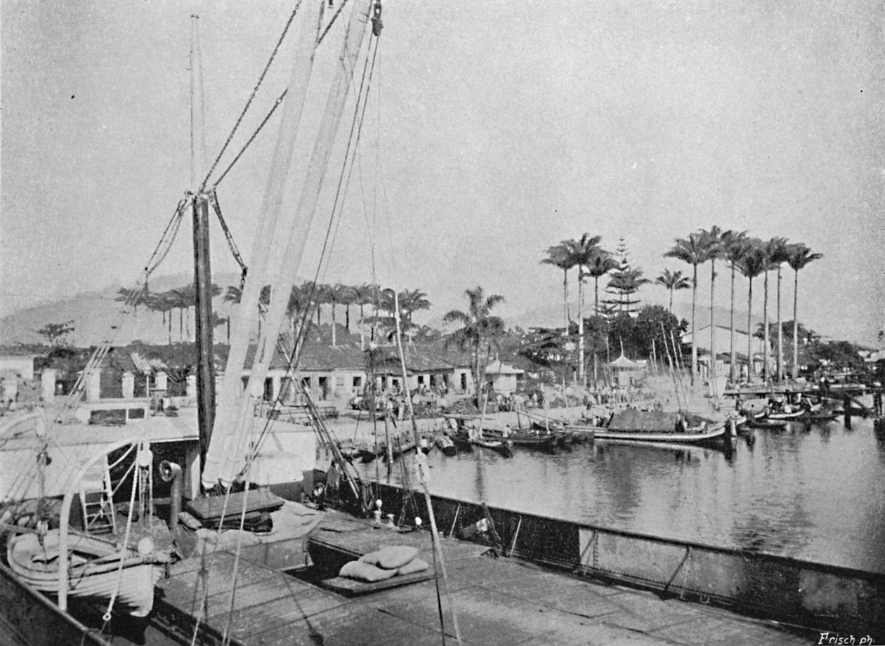 独木舟桑托斯港，1895年 作者 保罗·科瓦尔斯基