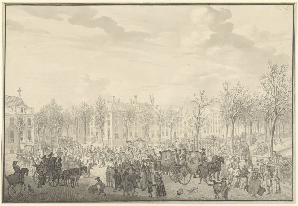 1762 年 11 月 10 日，威廉五世亲王抵达海牙 作者 Paulus Constantijn la Fargue（可能）