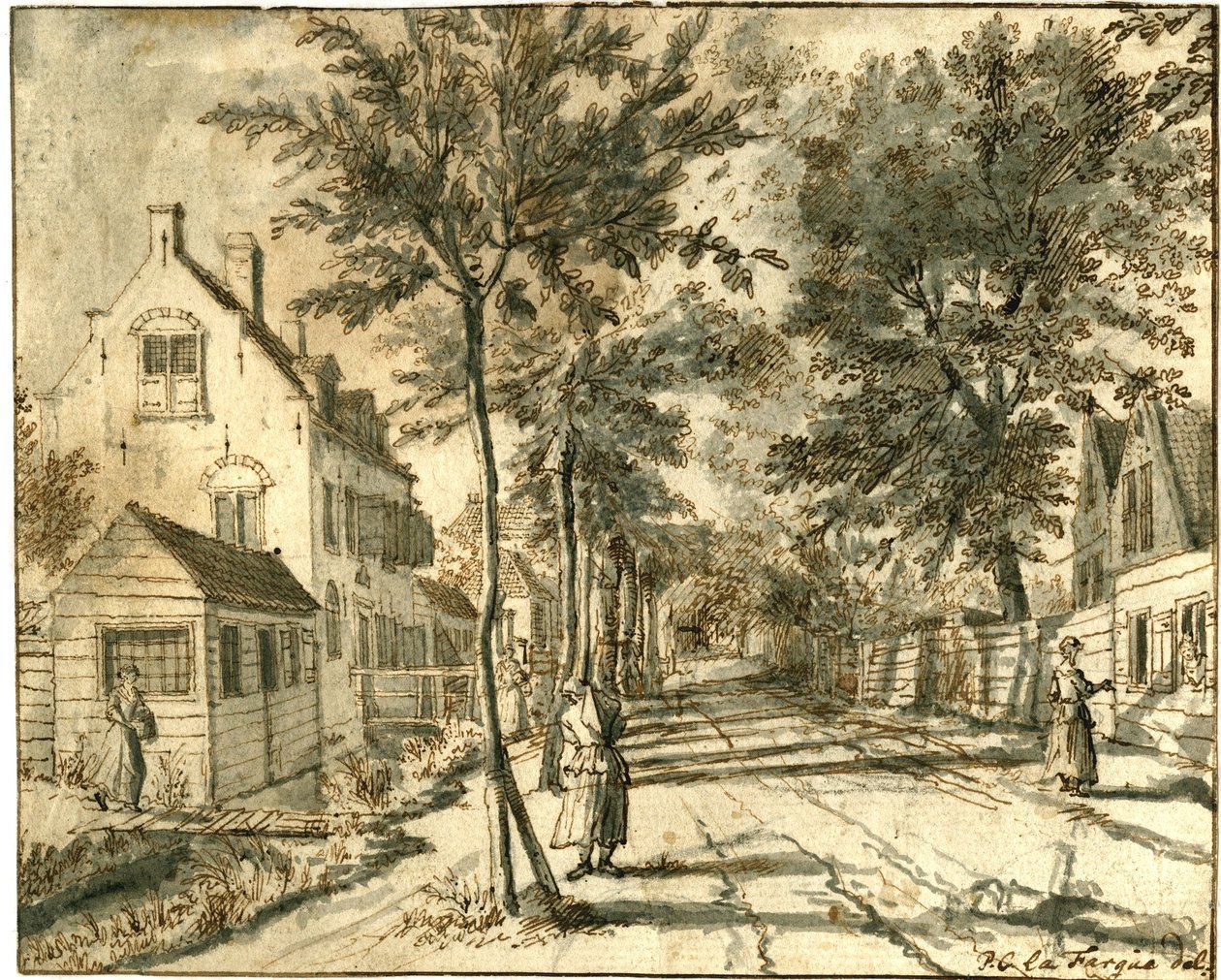 Bezuidenhoutseweg 往 Herengracht 方向，1760 年 作者 保卢斯·康斯坦丁·法格