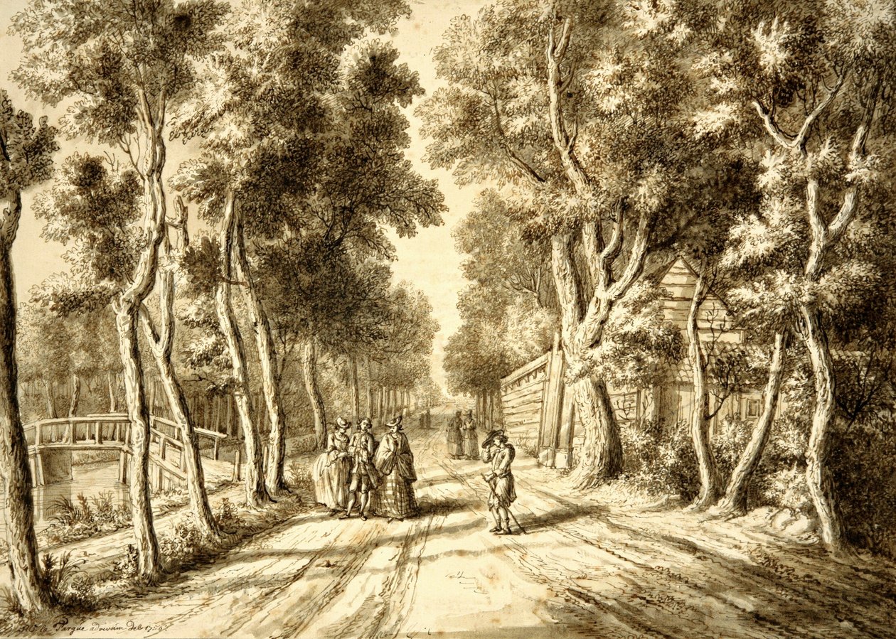 Bezuidenhoutseweg 向瓦塞纳尔方向，1756 年 作者 保卢斯·康斯坦丁·法格