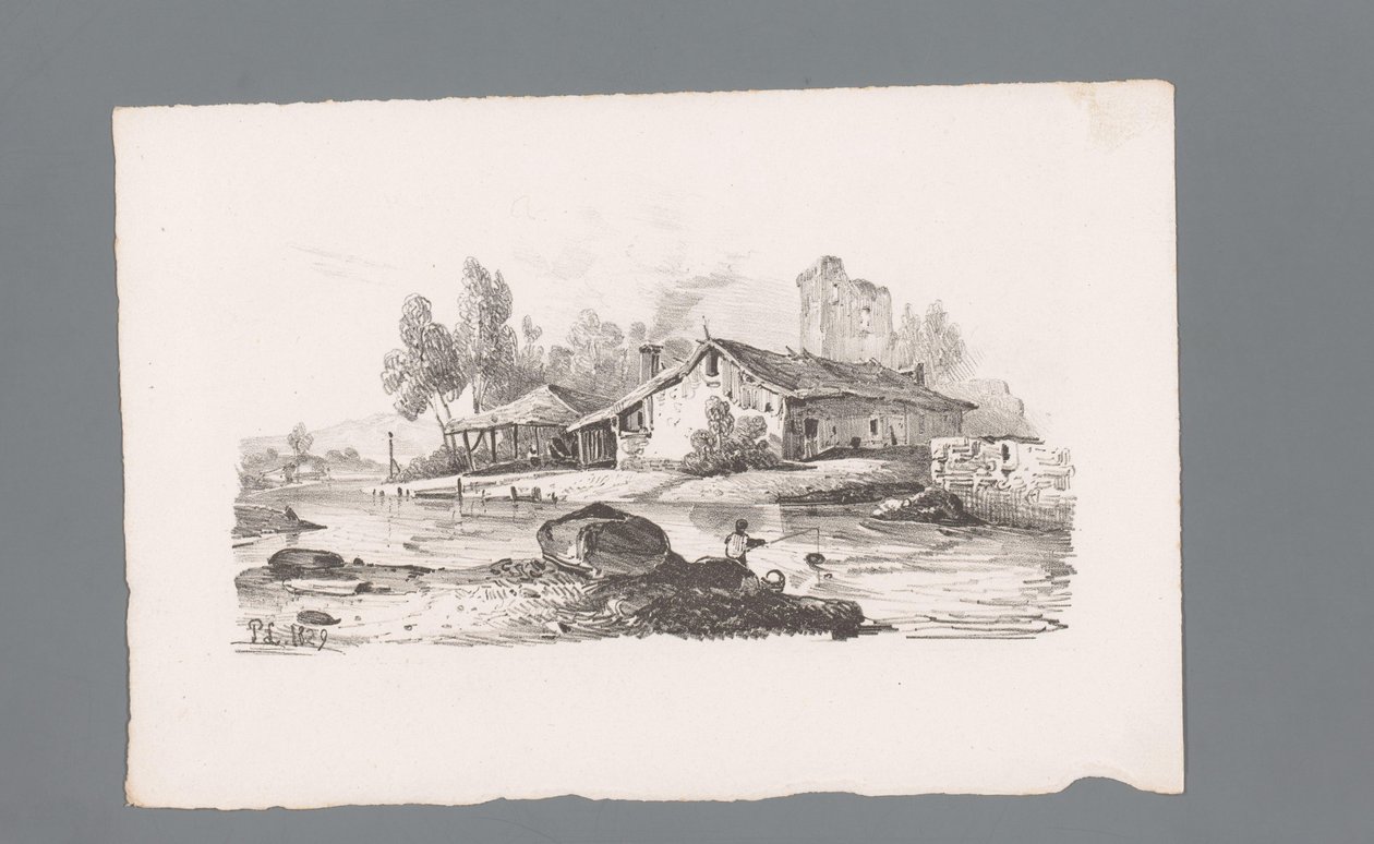 位于河边的房子的景色 景观原理（系列名称） Principes de paysages（系列标题） 作者 保罗·劳特斯
