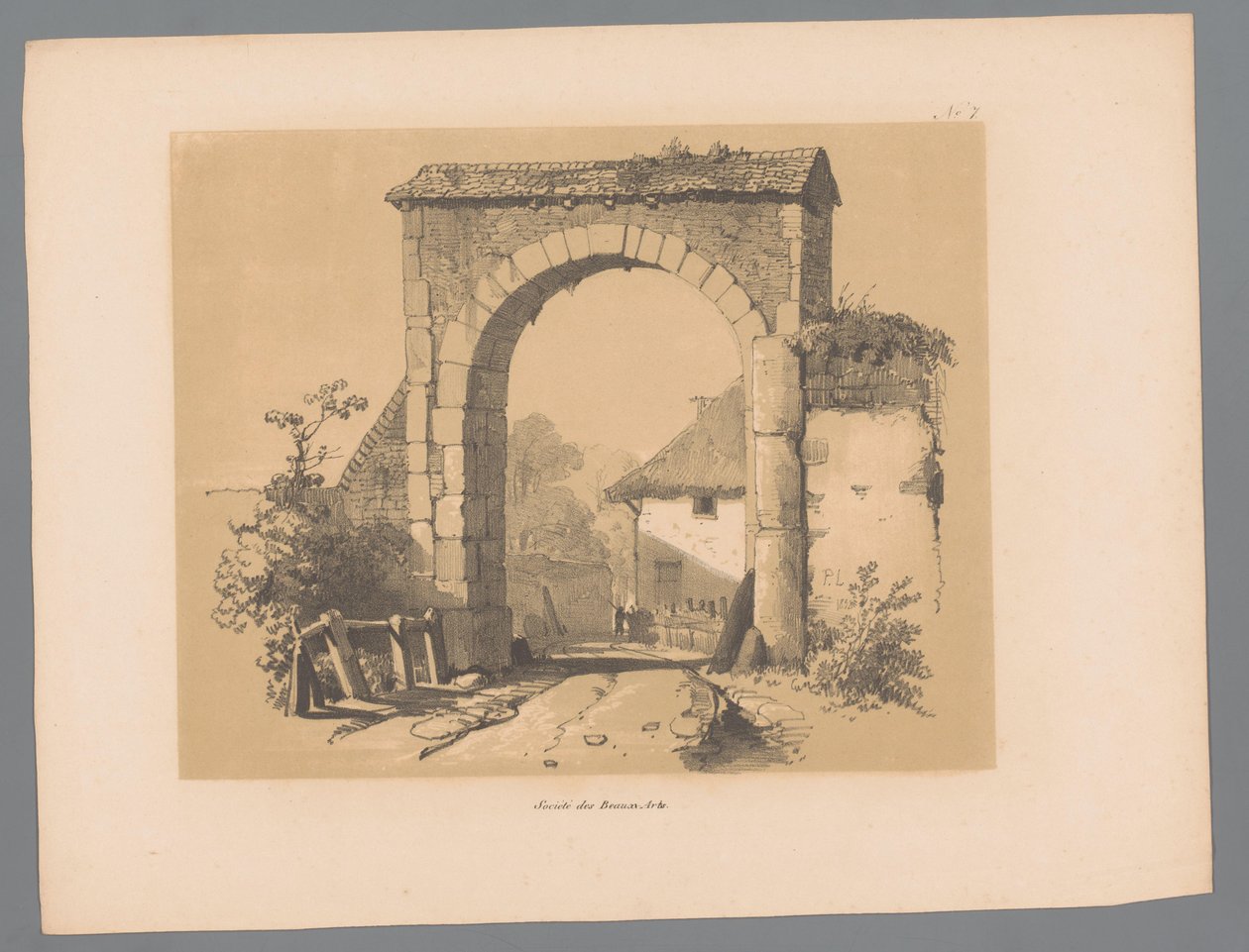 城门景观
保卢斯-劳特斯的风景画（系列标题）
保卢斯-劳特斯的 1839 年坑道风景（系列标题） 作者 保罗·劳特斯