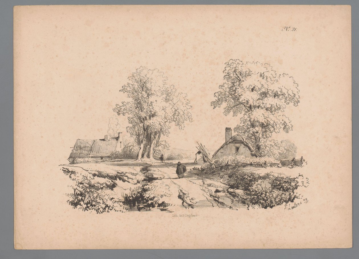 有两座房屋和两个人物的风景画
保卢斯-劳特斯的风景研究（系列名称）
保卢斯-劳特斯的 40 幅风景画新作（系列名称） 作者 保罗·劳特斯