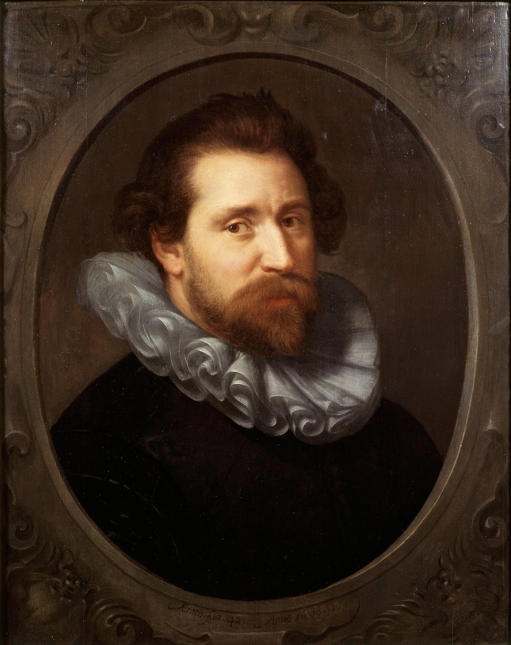 亚伯拉罕·布洛埃马特（Abraham Bloemaert）肖像1566-1651，1609年 作者 保罗·莫雷尔斯