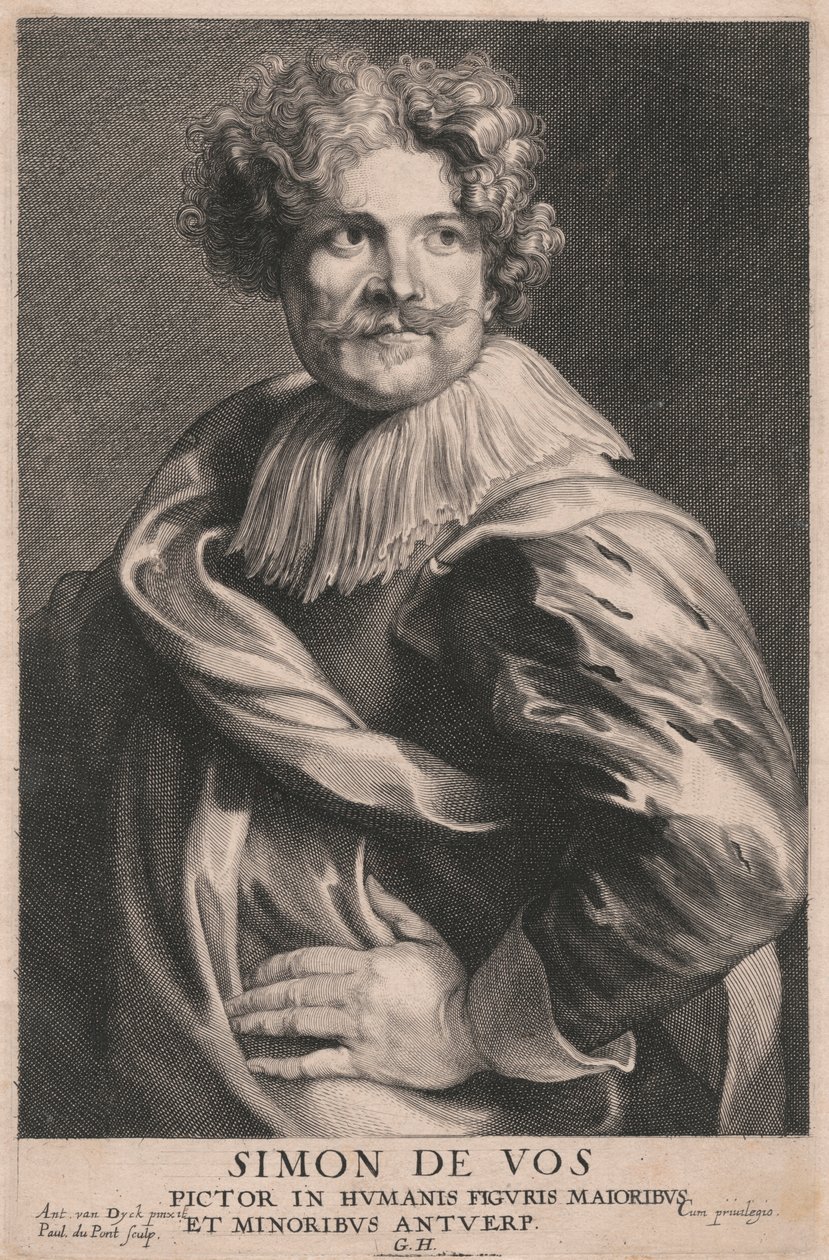 西蒙-德-沃斯，《人类主要和次要人物画像》（Pictor in Humanis Figuris Majoribus, et Minoribus Antuerp 作者 保罗·本丢斯