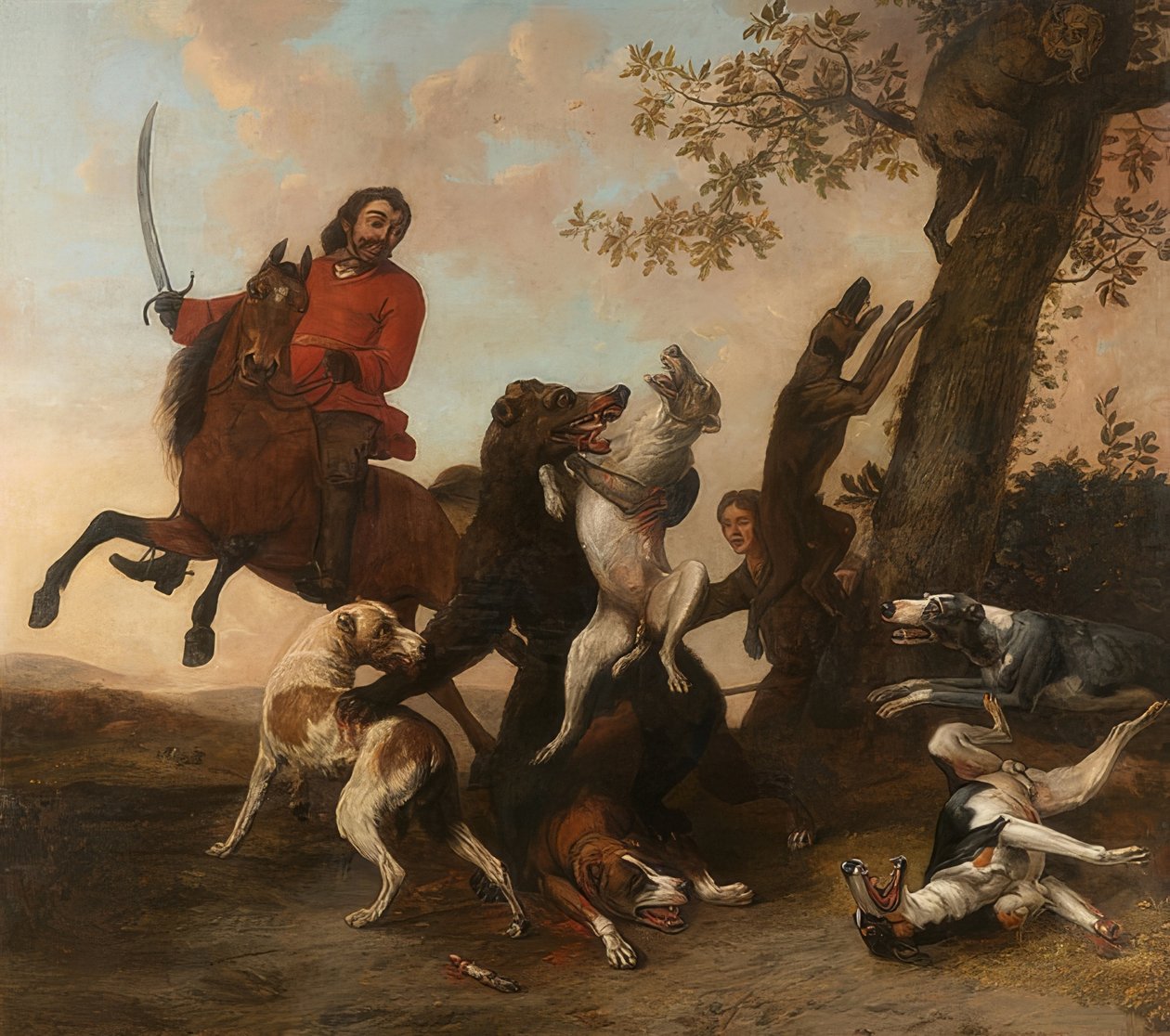 Bärenjagd。 1649 作者 保罗·波特