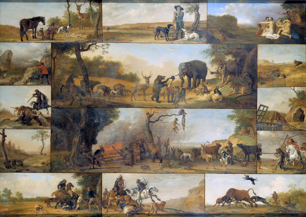 对一个猎人的惩罚》，1647年。   作者 保罗·波特