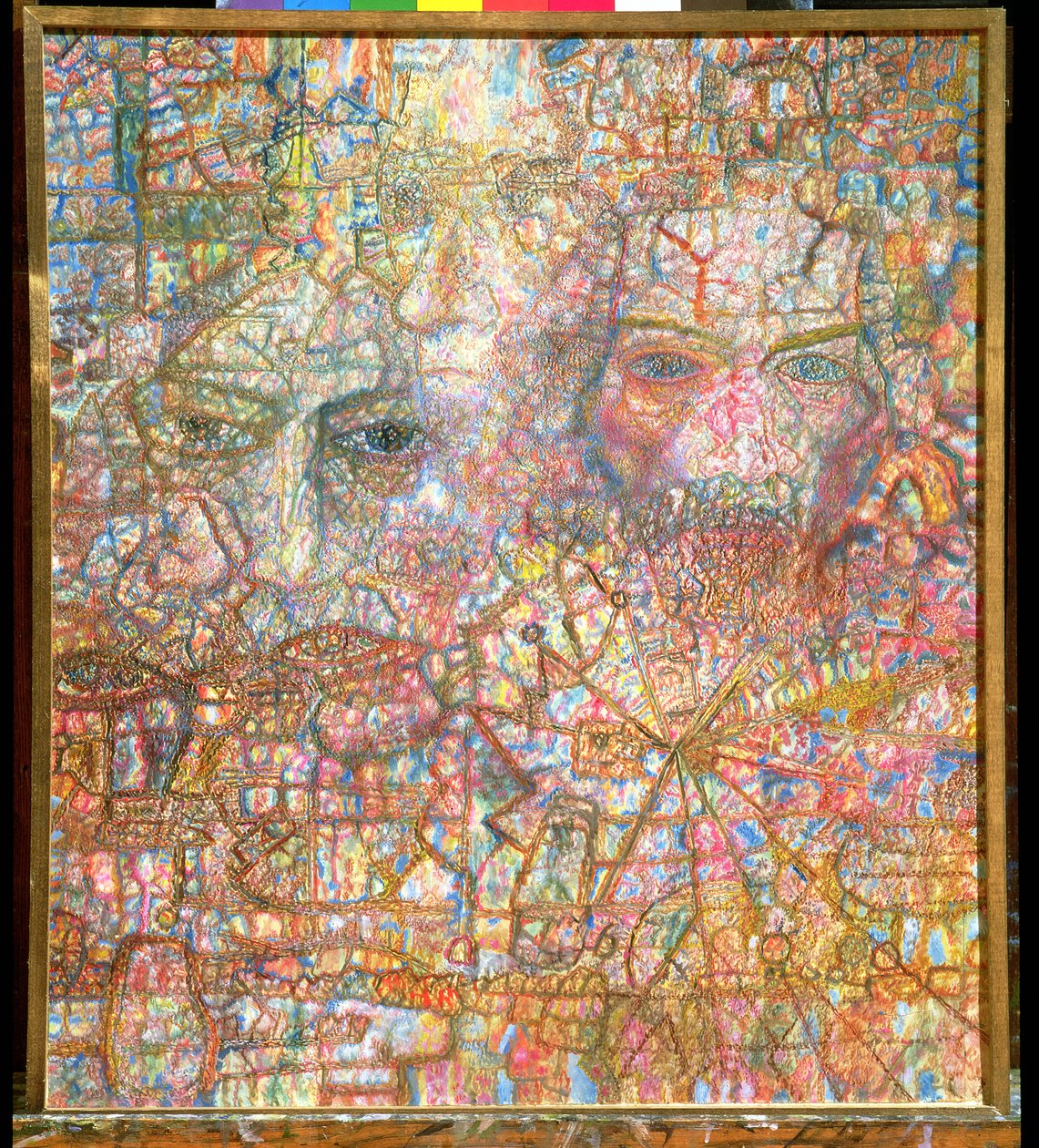 面孔，1940年（纸上油） 作者 帕维尔·尼古拉耶维奇·菲洛诺夫