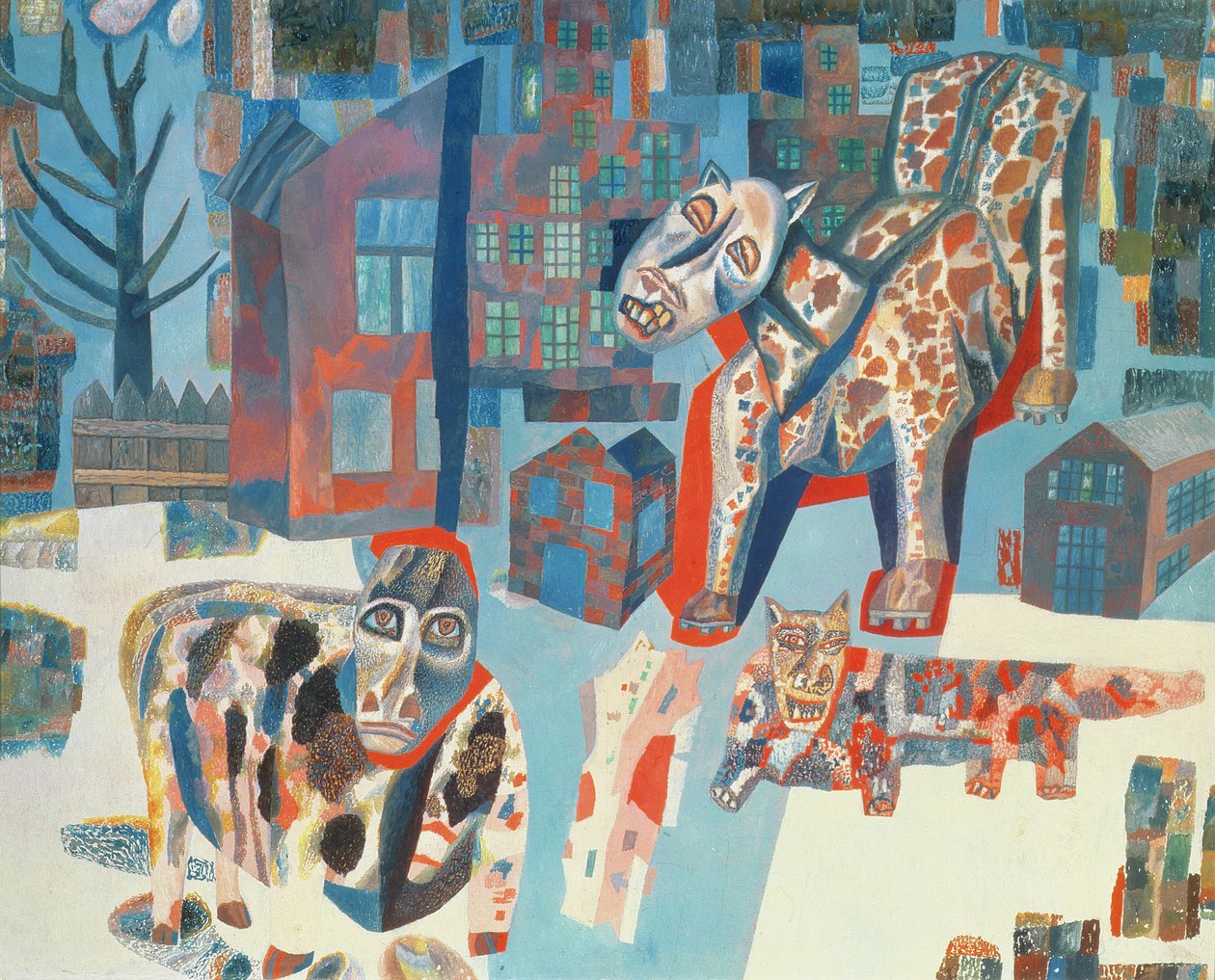 野兽，1925-6（纸上油） 作者 帕维尔·尼古拉耶维奇·菲洛诺夫