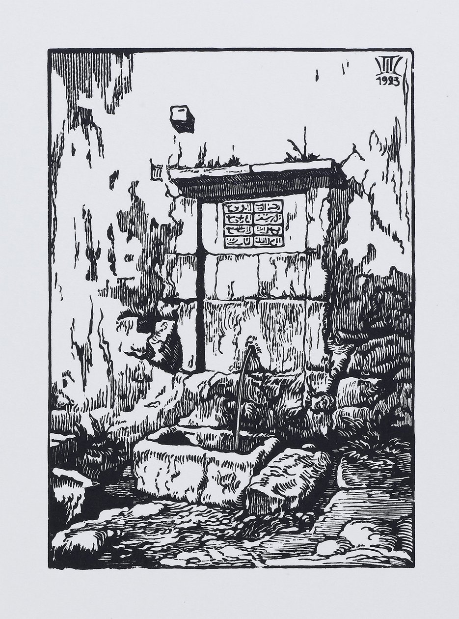 1923年在巴赫奇萨赖省可汗宫的喷泉 作者 帕维尔（Pavel Alexandrovich Shillingovsky）