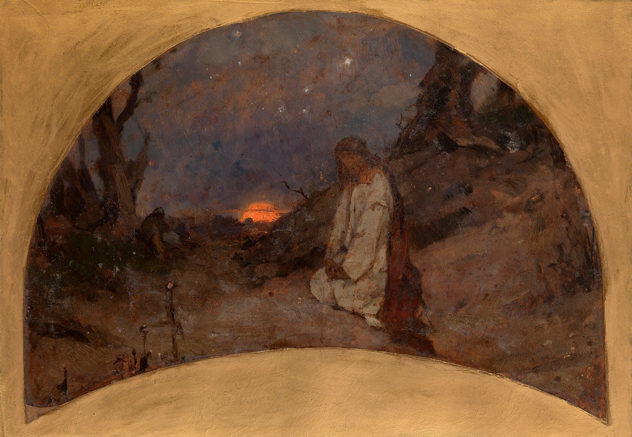 Agonie dans le jardin des oliviers (esquisse pour la decoration de la cathedrale Saint Vladimir a Kiev, Ukraine) (The Agony in the Garden; sketch for the St Volodymyr