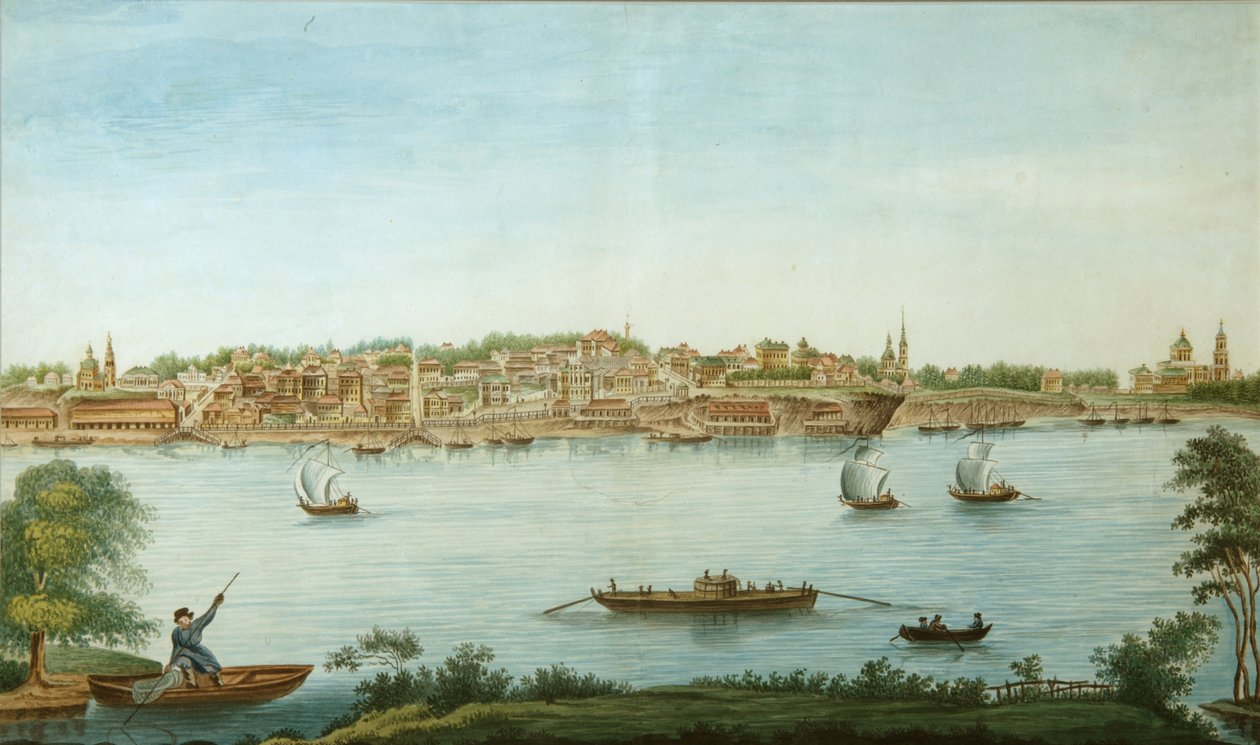 彼尔姆的景色，1832年 作者 帕维尔·埃梅利亚诺维奇·拉兹马赫宁