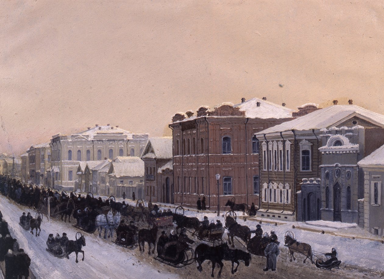 托木斯克，Magistratskaya街，1897年的节气，1897年。 作者 帕维尔·米哈伊洛维奇·科沙罗夫
