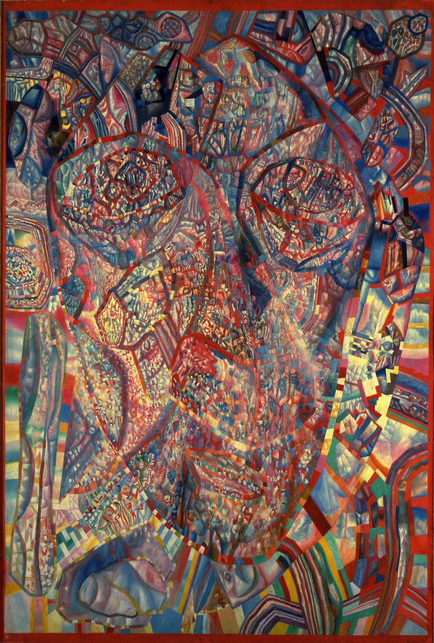 一个活着的头，1923年 作者 帕维尔·尼古拉耶维奇·菲洛诺夫（Pavel Nikolayevich Filonov）