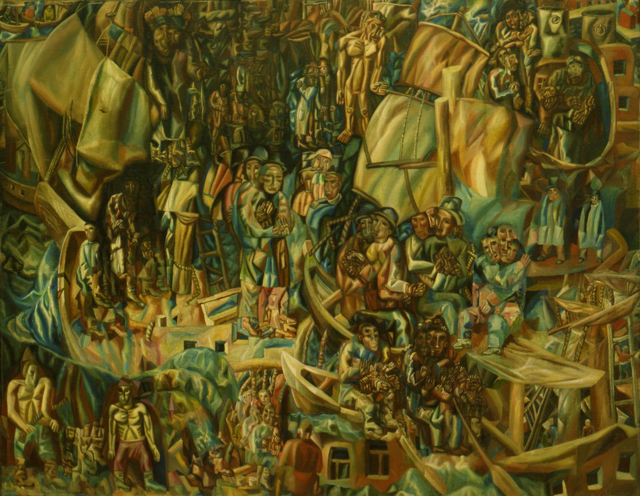 组成。 1913-1915年间的船只 作者 帕维尔·尼古拉耶维奇·菲洛诺夫（Pavel Nikolayevich Filonov）