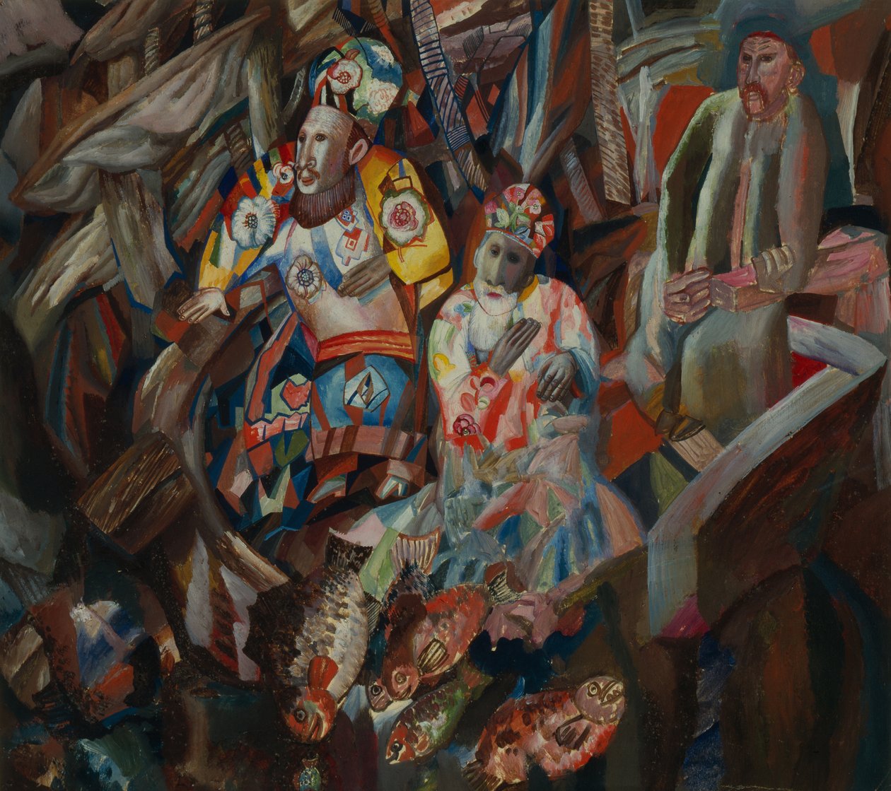 东西方，1912-1913年 作者 帕维尔·尼古拉耶维奇·菲洛诺夫（Pavel Nikolayevich Filonov）