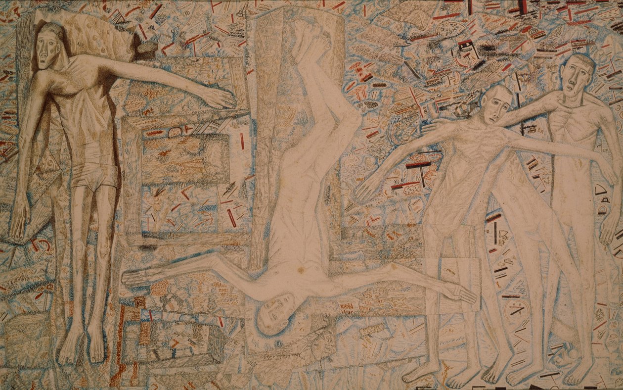 行刑，1912年 作者 帕维尔·尼古拉耶维奇·菲洛诺夫（Pavel Nikolayevich Filonov）