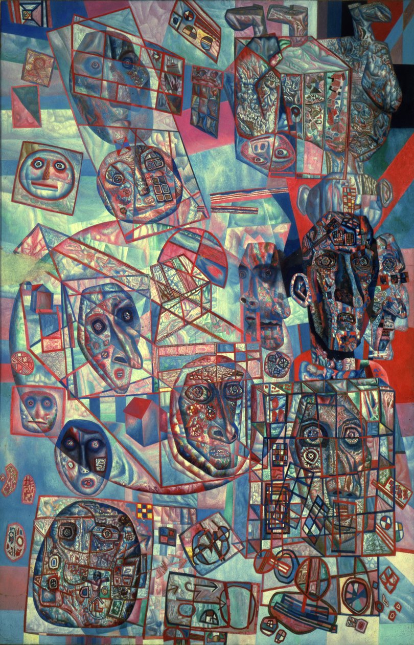 《世界人物》，1925年 作者 帕维尔·尼古拉耶维奇·菲洛诺夫（Pavel Nikolayevich Filonov）