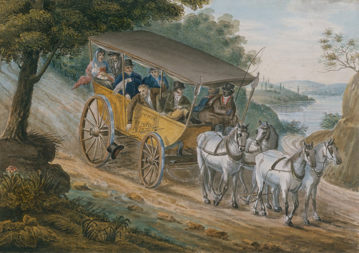 新泽西州特伦顿附近的驿马旅行，1811-约1813年。 作者 帕维尔·彼得罗维奇·斯维因