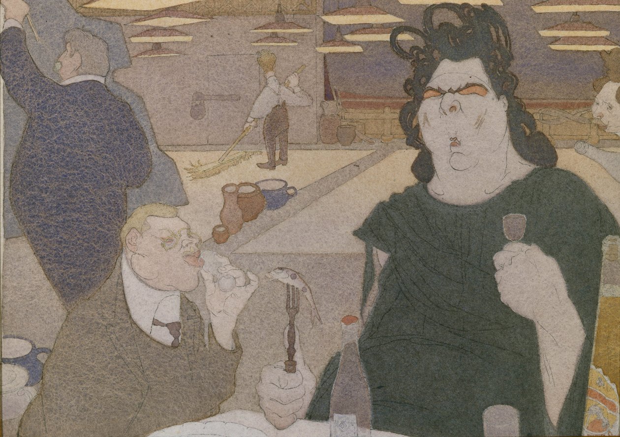 费奥多尔-沙利亚宾的漫画，1910年代 作者 帕维尔·叶戈罗维奇·谢尔博夫