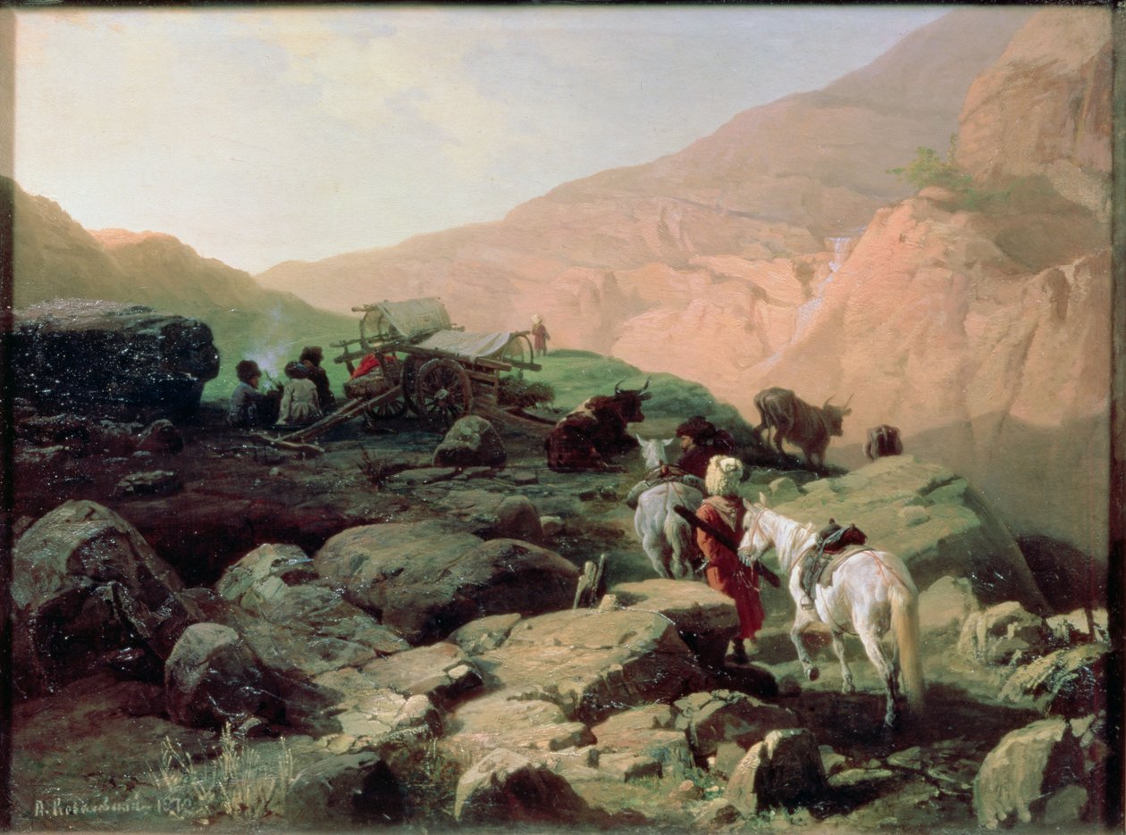 高加索，1872年 作者 帕维尔·科瓦列夫斯基（Pavel Kowalewsky）