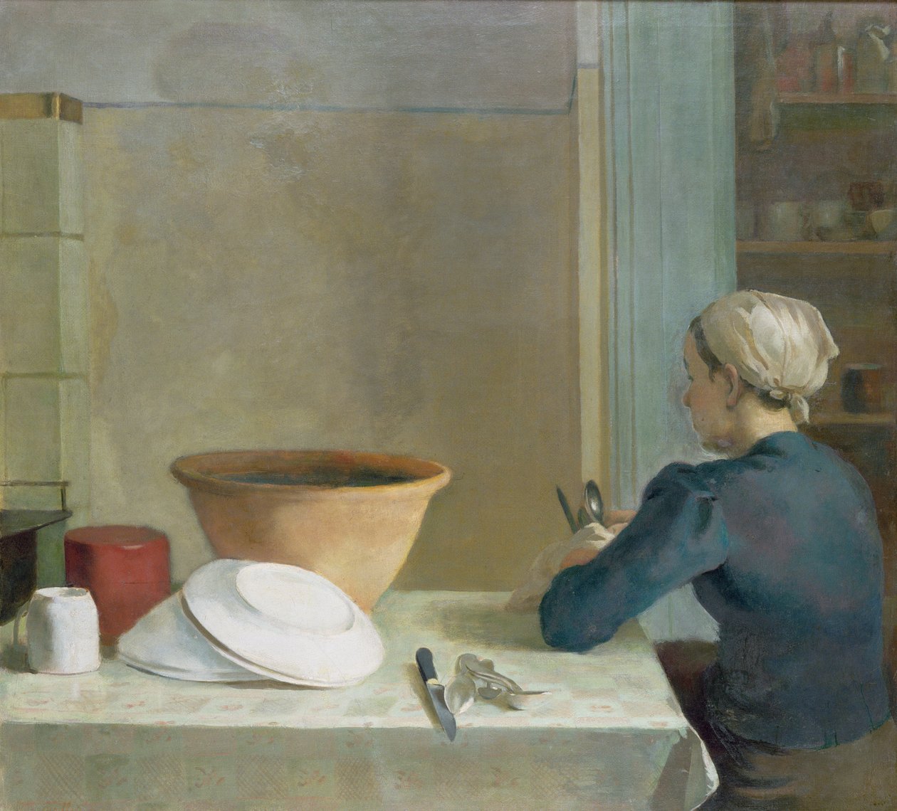 在厨房，c.1930 作者 帕维尔·玛丽安·达德兹（Pawel Marian Dadlez）
