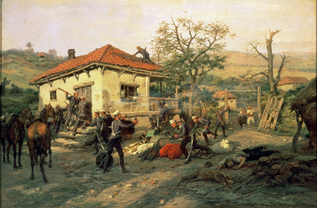 1876-77 年俄土战争场景 作者 帕维尔·科瓦列夫斯基（Pavel Kowalewsky）