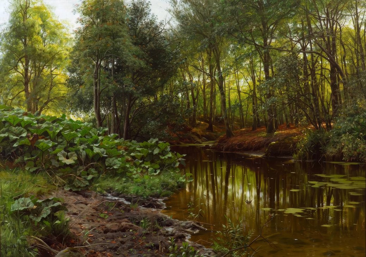 P.Mönsted，在Waldbach的夏日 作者 佩德·蒙斯特