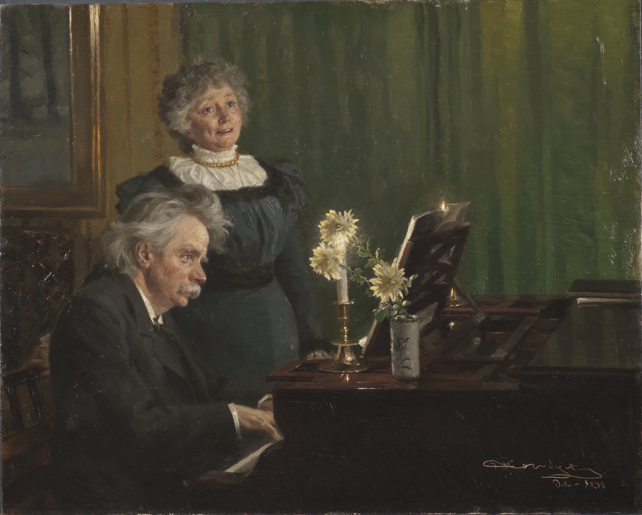 Edvard Grieg和Nina Grieg，1898年 作者 Peder Severin Krøyer