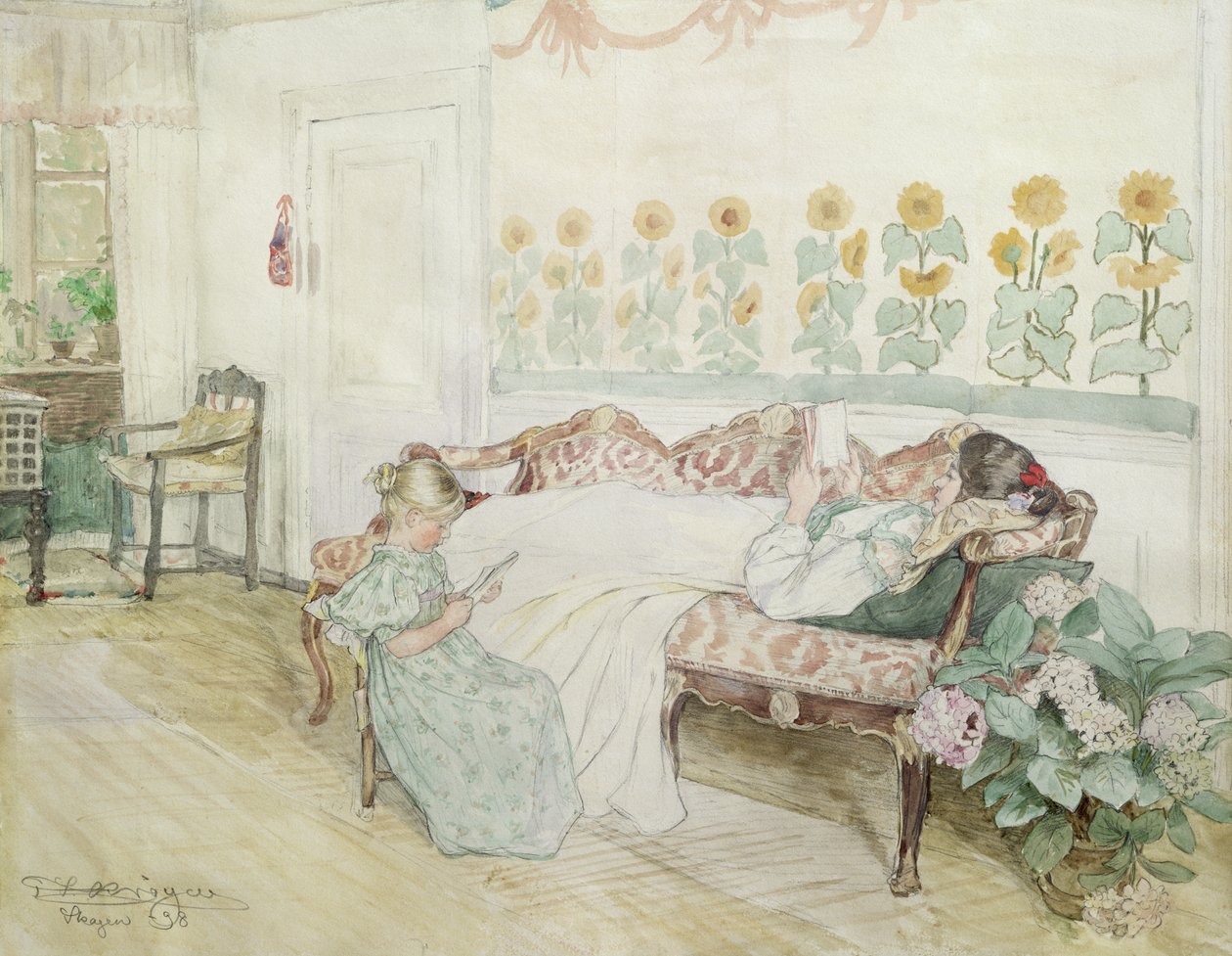 内政，1898年 作者 Peder Severin Krøyer