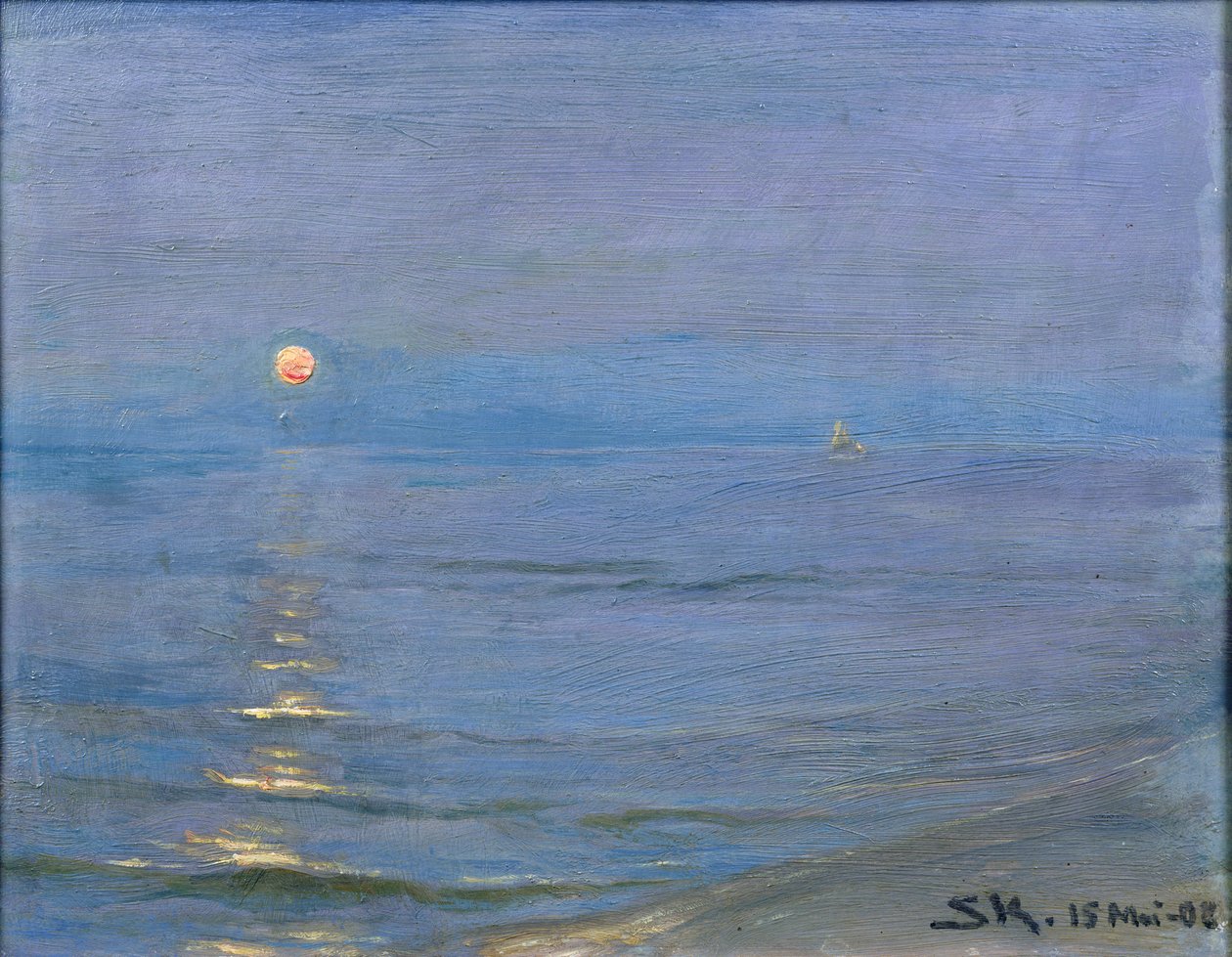 夏天的傍晚，斯卡恩，1908年 作者 Peder Severin Krøyer