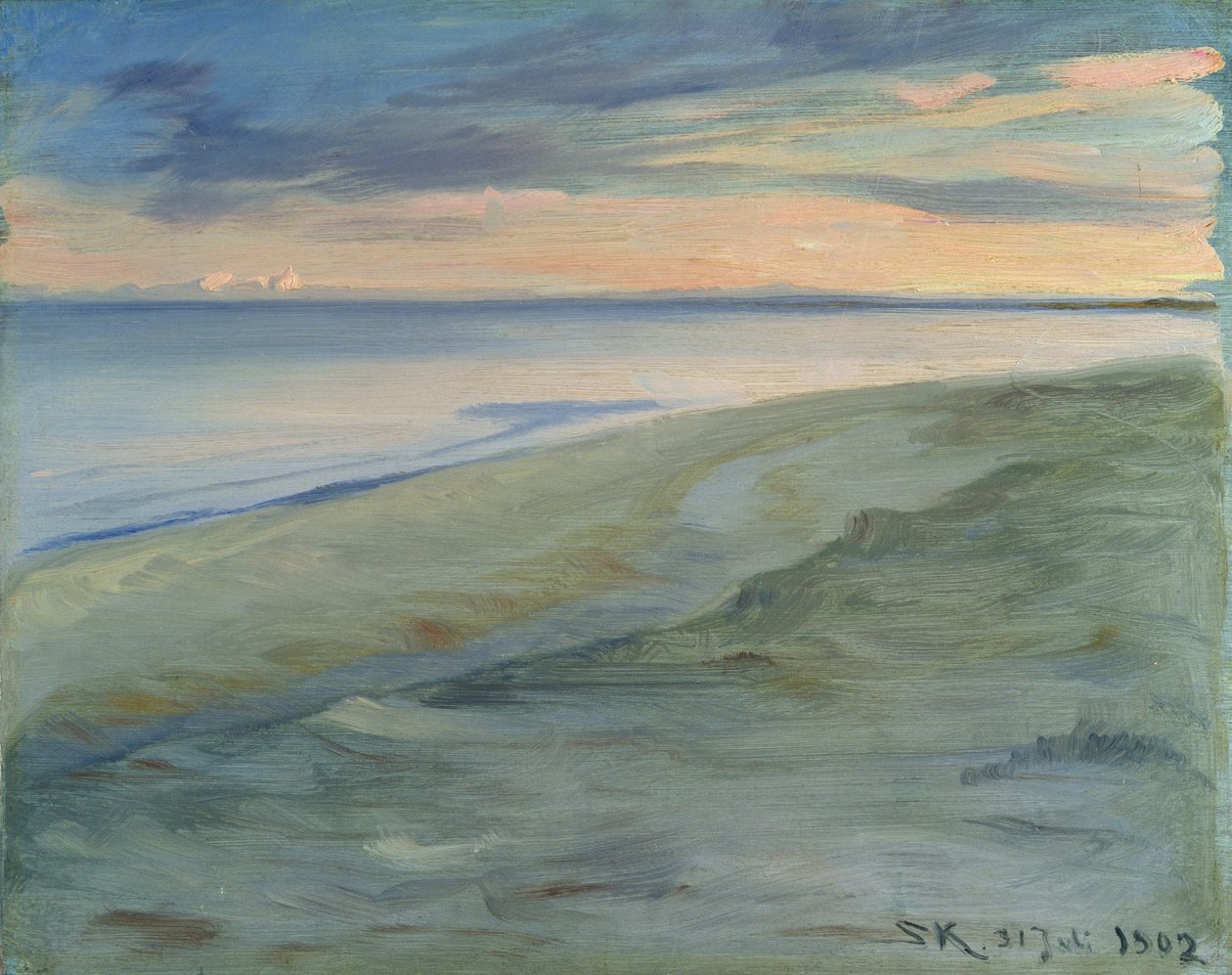 The Beach，Skagen，1902（小组） 作者 Peder Severin Krøyer